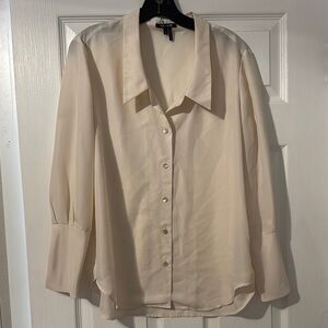 Ivory/cream Button-Up Blouse